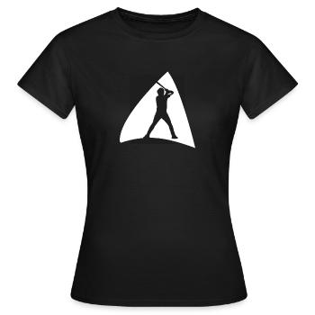 Joueur de baseball Baseball - T-shirt Femme - noir - Devant - AI Model Female 172 dark (172cm)