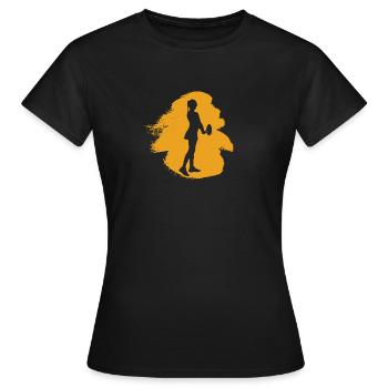 Joueur de tennis Service de joueur de tennis - T-shirt Femme - noir - Devant - AI Model Female 172 dark (172cm)