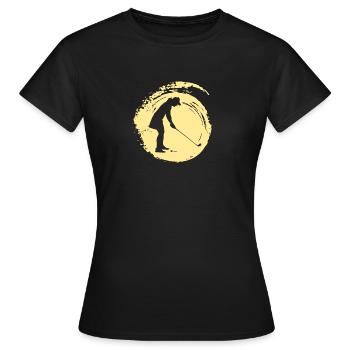 Golfspieler Golfer - Frauen T-Shirt - Schwarz - Vorne - AI Model Female 172 dark (172cm)