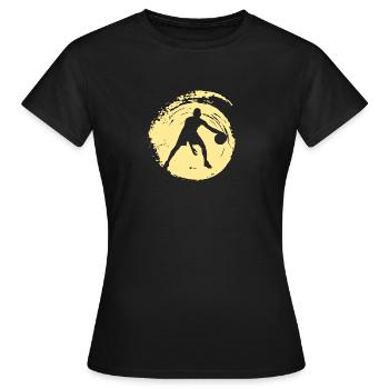 Dribble Joueur de Basket-ball - T-shirt Femme - noir - Devant - AI Model Female 172 dark (172cm)