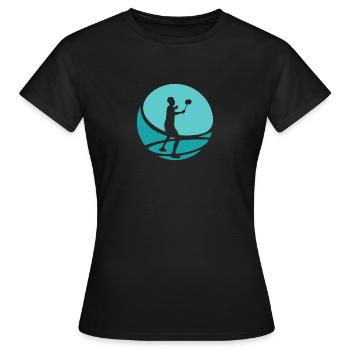 Raquette de badminton Badminton Smash - T-shirt Femme - noir - Devant - AI Model Female 172 dark (172cm)