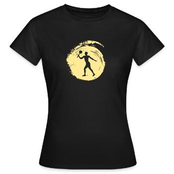 Beachball Beach Tennis Spieler Beachball - Frauen T-Shirt - Schwarz - Vorne - AI Model Female 172 dark (172cm)