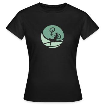 Mountainbiking Trail Trail - Frauen T-Shirt - Schwarz - Vorne - AI Model Female 172 dark (172cm)