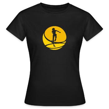 Skateboard Skateboarden Skateboard - Frauen T-Shirt - Schwarz - Vorne - AI Model Female 172 dark (172cm)