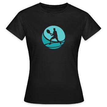 Raquettes de tennis Raquettes de tennis - T-shirt Femme - noir - Devant - AI Model Female 172 dark (172cm)