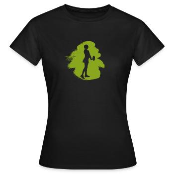 Joueur de tennis Raquette de tennis Tennis - T-shirt Femme - noir - Devant - AI Model Female 172 dark (172cm)