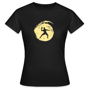 Table Tennis Table Tennis Table Tennis Racket - Women's T-Shirt - black - Front - AI Model Female 172 dark (172cm)