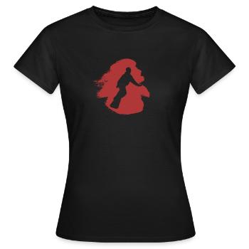 Snowboard Wintersport Wintersport - Frauen T-Shirt - Schwarz - Vorne - AI Model Female 172 dark (172cm)