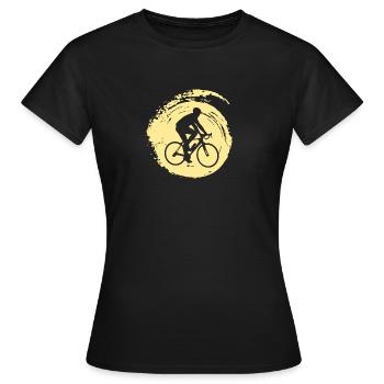 Cycliste à vélo - T-shirt Femme - noir - Devant - AI Model Female 172 dark (172cm)