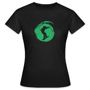 Snowboarding Wintersport - Frauen T-Shirt - Schwarz - Vorne - AI Model Female 172 dark (172cm)