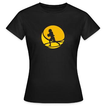 Footballer American Football American Football - Women's T-Shirt - black - Front - AI Model Female 172 dark (172cm)