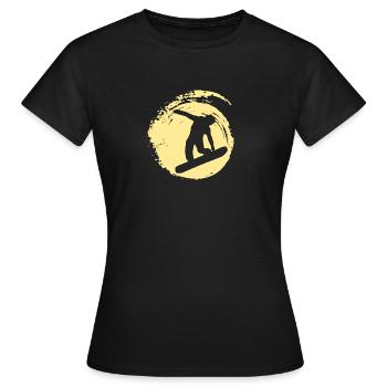 Wintersport Snowboardfahrer - Frauen T-Shirt - Schwarz - Vorne - AI Model Female 172 dark (172cm)