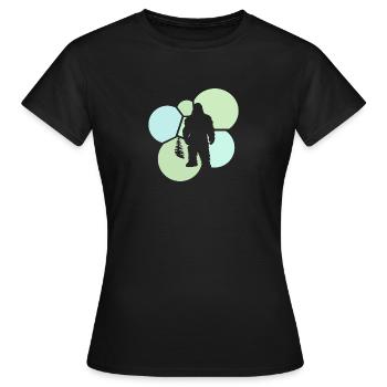Big foot Bigfoot Yéti Bigfoot - T-shirt Femme - noir - Devant - AI Model Female 172 dark (172cm)