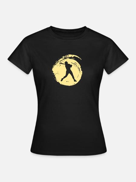 Baseball Pitcher Softballspieler - Frauen T-Shirt - Schwarz