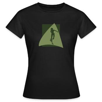Skateboard Skateboarder - T-shirt Femme - noir - Devant - AI Model Female 172 dark (172cm)