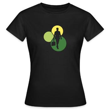 Banken Bänker Börse - Frauen T-Shirt - Schwarz - Vorne - AI Model Female 172 dark (172cm)
