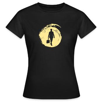 Banques Banque d’affaires - T-shirt Femme - noir - Devant - AI Model Female 172 dark (172cm)