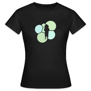 Nid d’abeille apicole - T-shirt Femme - noir - Devant - AI Model Female 172 dark (172cm)