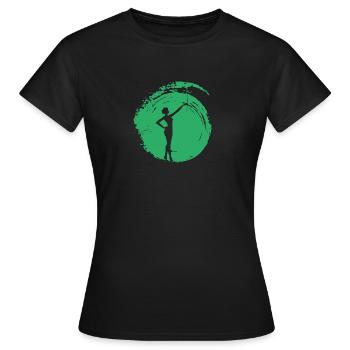 Bâton Tourbillonnant Bâton Tourbillon Danse - T-shirt Femme - noir - Devant - AI Model Female 172 dark (172cm)