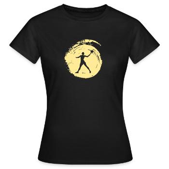 Beachball Strandtennis Tennis - Frauen T-Shirt - Schwarz - Vorne - AI Model Female 172 dark (172cm)