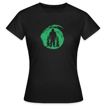 Big foot Lochness Yéti Lochness - T-shirt Femme - noir - Devant - AI Model Female 172 dark (172cm)