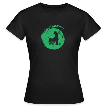 Nid d’abeille apicole - T-shirt Femme - noir - Devant - AI Model Female 172 dark (172cm)