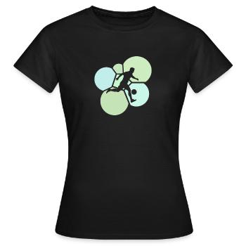 Beachball Strandfußball Fußballspieler - Frauen T-Shirt - Schwarz - Vorne - AI Model Female 172 dark (172cm)