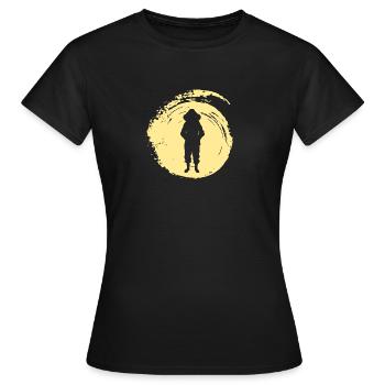 Abeille en nid d’abeille apicole - T-shirt Femme - noir - Devant - AI Model Female 172 dark (172cm)