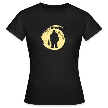 Yeti Bigfoot Big foot Yeti - Frauen T-Shirt - Schwarz - Vorne - AI Model Female 172 dark (172cm)