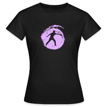 Balle de ping-pong Balle de ping-pong - T-shirt Femme - noir - Devant - AI Model Female 172 dark (172cm)