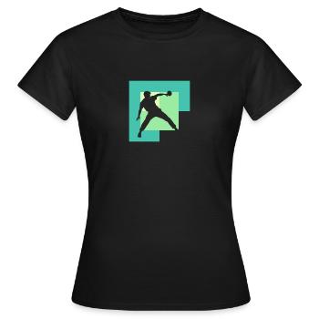 Tennis de table Tennis de table Balle de tennis de table - T-shirt Femme - noir - Devant - AI Model Female 172 dark (172cm)