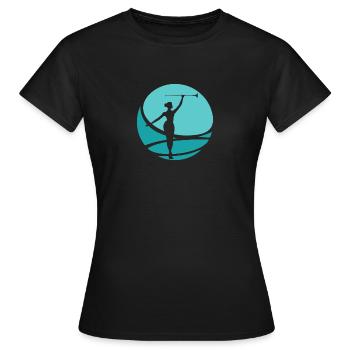 Stick Turning Stick Turning Twirling Gymnastics - Women's T-Shirt - black - Front - AI Model Female 172 dark (172cm)