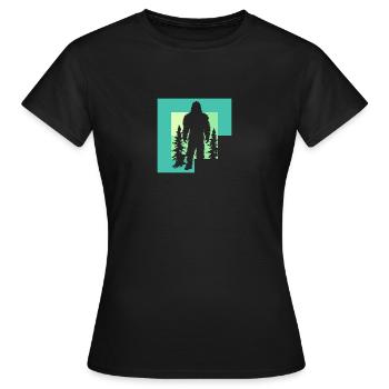 Yeti Bigfoot Big foot - Frauen T-Shirt - Schwarz - Vorne - AI Model Female 172 dark (172cm)