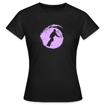 Snowboard Snowboarder Snowboarding - Women's T-Shirt - black - Front - AI Model Female 172 dark (172cm)