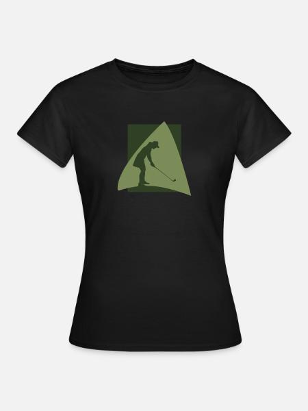 Golf Golfball - Frauen T-Shirt - Schwarz