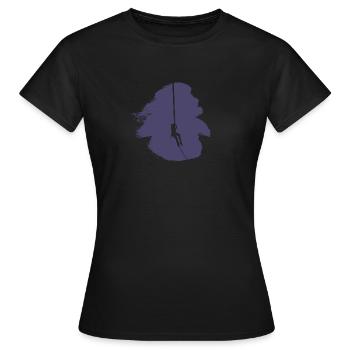 Bergsteigen Felsklettern Seilklettern - Frauen T-Shirt - Schwarz - Vorne - AI Model Female 172 dark (172cm)