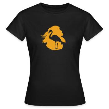 Exotisch Flamingos Flamenco - Frauen T-Shirt - Schwarz - Vorne - AI Model Female 172 dark (172cm)