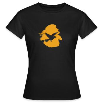 Flügel Vogel Vogelschwarm - Frauen T-Shirt - Schwarz - Vorne - AI Model Female 172 dark (172cm)