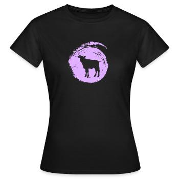 Rind Landwirtschaft Muh - Frauen T-Shirt - Schwarz - Vorne - AI Model Female 172 dark (172cm)