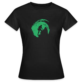Grimpeur Alpiniste au sommet - T-shirt Femme - noir - Devant - AI Model Female 172 dark (172cm)