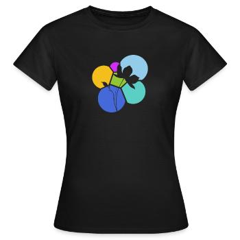 Botanisch Blume Pflanzen - Frauen T-Shirt - Schwarz - Vorne - AI Model Female 172 dark (172cm)