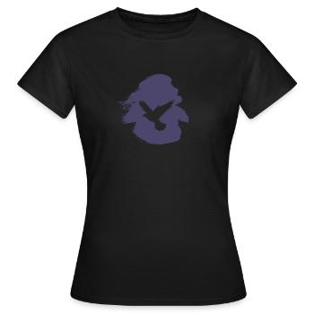 Ailes, Animaux, Oiseaux - T-shirt Femme - noir - Devant - AI Model Female 172 dark (172cm)