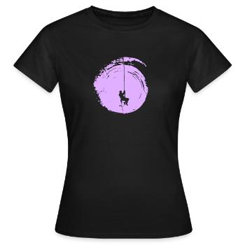 Bergsteiger Seilklettern Felsklettern - Frauen T-Shirt - Schwarz - Vorne - AI Model Female 172 dark (172cm)