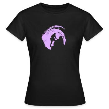 Kletterer Gipfel Kletterwand - Frauen T-Shirt - Schwarz - Vorne - AI Model Female 172 dark (172cm)