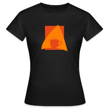 Coffee Bean Cappuccino Coffee Bean - Women's T-Shirt - black - Front - AI Model Female 172 dark (172cm)