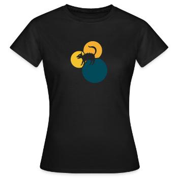 Fabeltier Einhorn Fabelwesen - Frauen T-Shirt - Schwarz - Vorne - AI Model Female 172 dark (172cm)