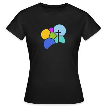 Bibelvers Christ Kirche - Frauen T-Shirt - Schwarz - Vorne - AI Model Female 172 dark (172cm)
