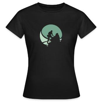 Felsklettern Kletterwand Felsklettern - Frauen T-Shirt - Schwarz - Vorne - AI Model Female 172 dark (172cm)