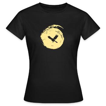 Flügel Fliegen Vogelschwarm - Frauen T-Shirt - Schwarz - Vorne - AI Model Female 172 dark (172cm)
