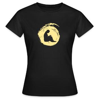 Nähen Faden Häkeln - Frauen T-Shirt - Schwarz - Vorne - AI Model Female 172 dark (172cm)